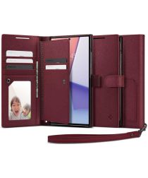 Spigen Wallet S Plus Samsung Galaxy S23 Ultra Hoesje Book Case Rood