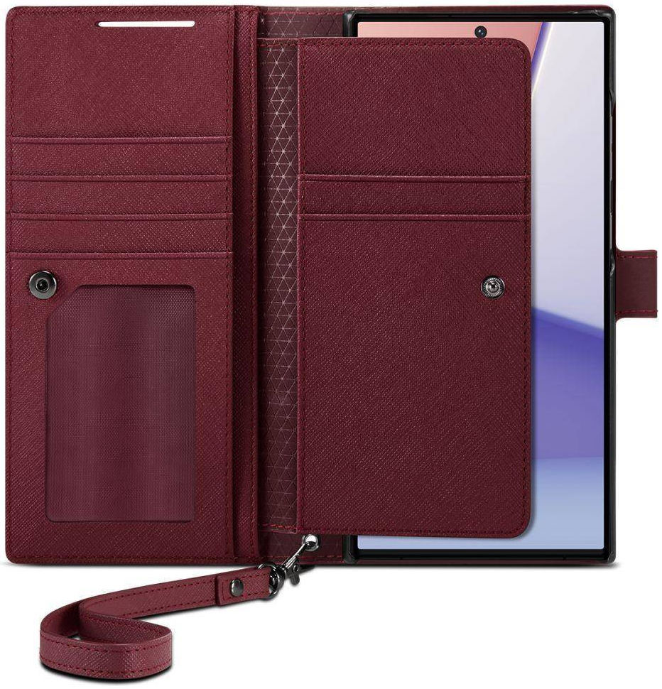 Spigen Wallet S Plus Samsung Galaxy S23 Ultra Hoesje Book Case Rood afbeelding 3