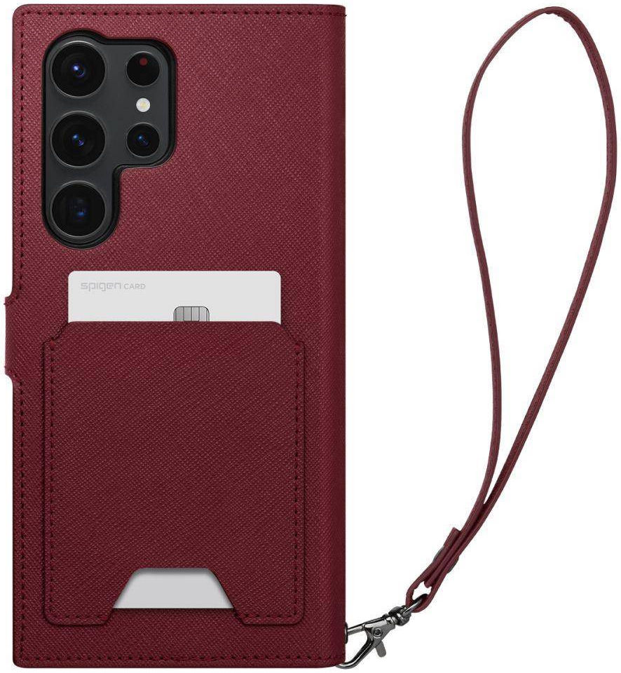 Spigen Wallet S Plus Samsung Galaxy S23 Ultra Hoesje Book Case Rood afbeelding 5