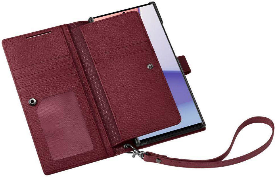 Spigen Wallet S Plus Samsung Galaxy S23 Ultra Hoesje Book Case Rood afbeelding 8