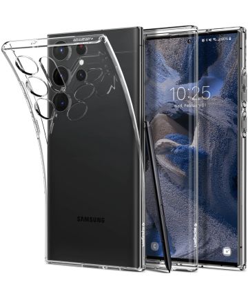 Spigen Crystal Flex Samsung Galaxy S23 Ultra Hoesje Transparant Hoesjes
