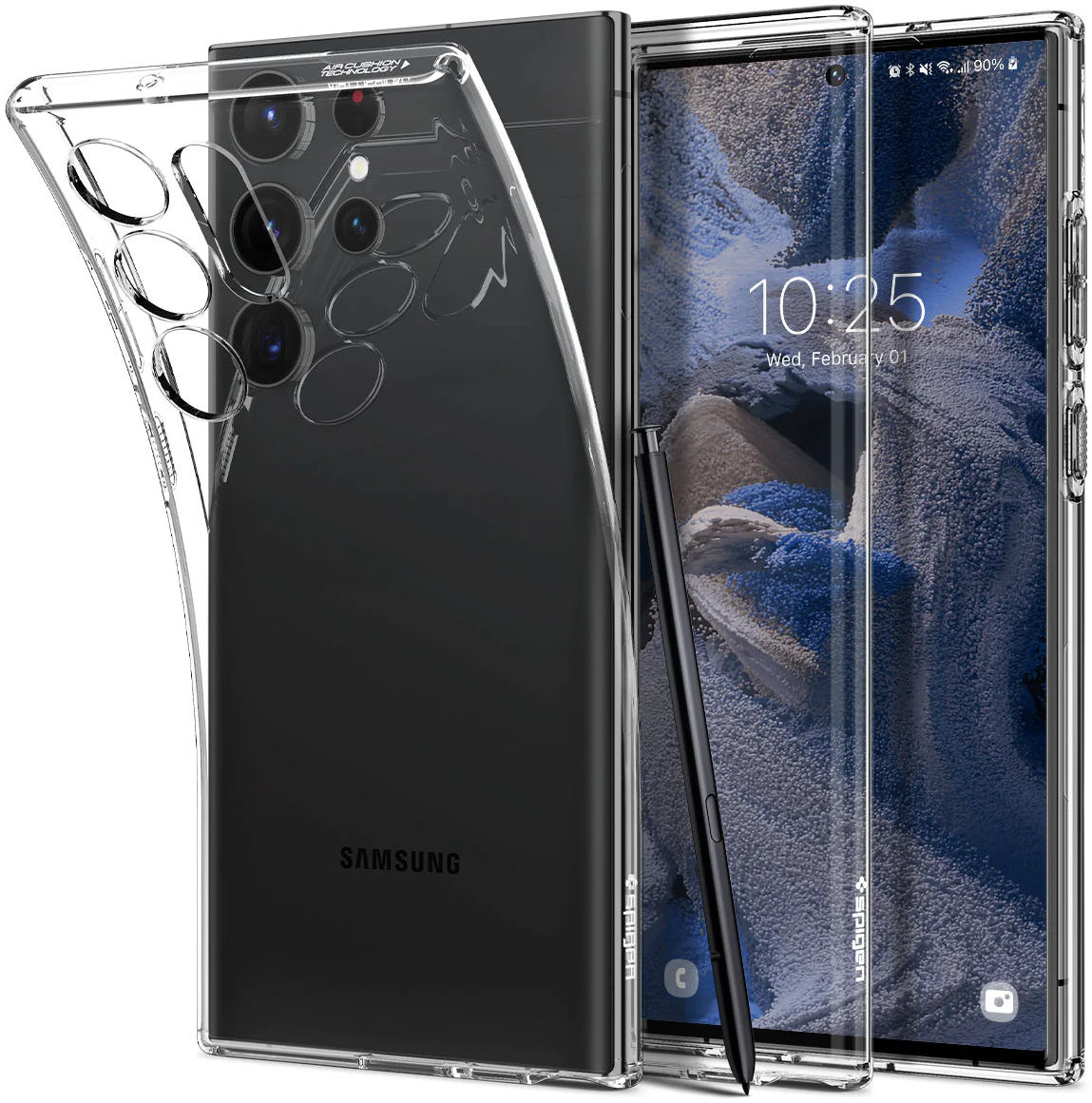 Spigen Crystal Flex Samsung Galaxy S23 Ultra Hoesje Transparant afbeelding 1