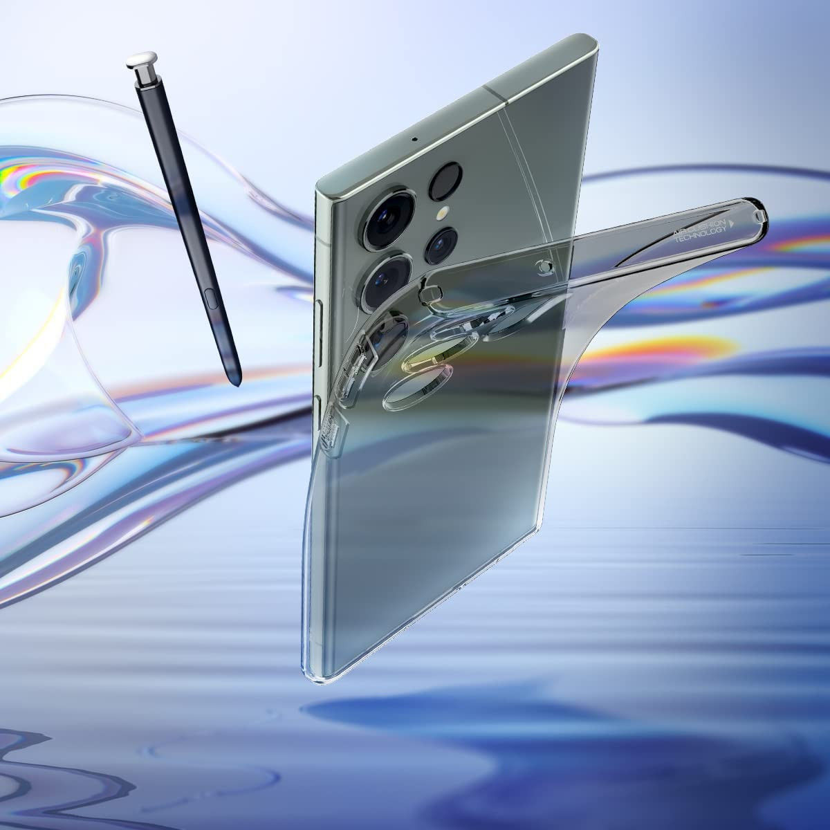 Spigen Crystal Flex Samsung Galaxy S23 Ultra Hoesje Space Crystal afbeelding 3
