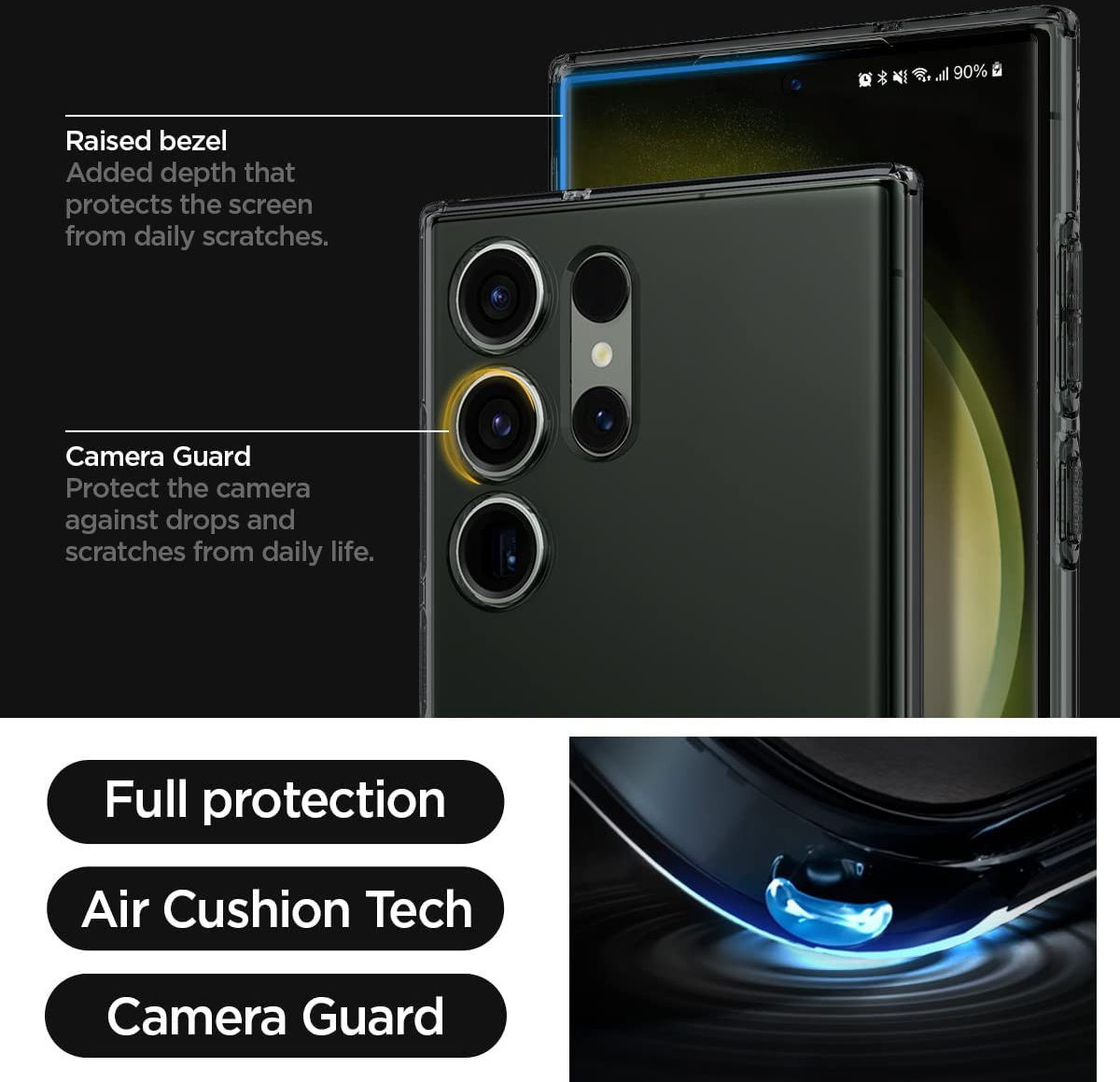 Spigen Crystal Flex Samsung Galaxy S23 Ultra Hoesje Space Crystal afbeelding 7