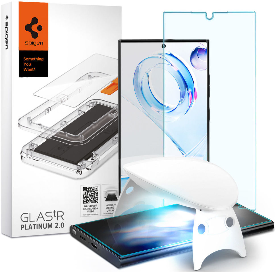 Spigen Glas.tR Platinum Tray Samsung Galaxy S23 Ultra Screen Protector afbeelding 1