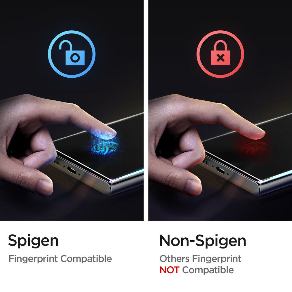 Spigen Glas.tR Platinum Tray Samsung Galaxy S23 Ultra Screen Protector afbeelding 6