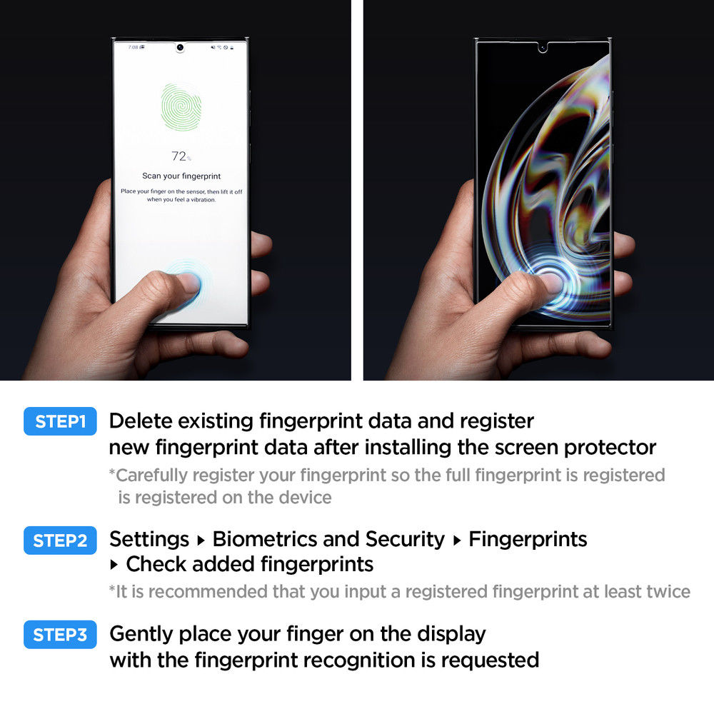 Spigen Glas.tR Platinum Tray Samsung Galaxy S23 Ultra Screen Protector afbeelding 8