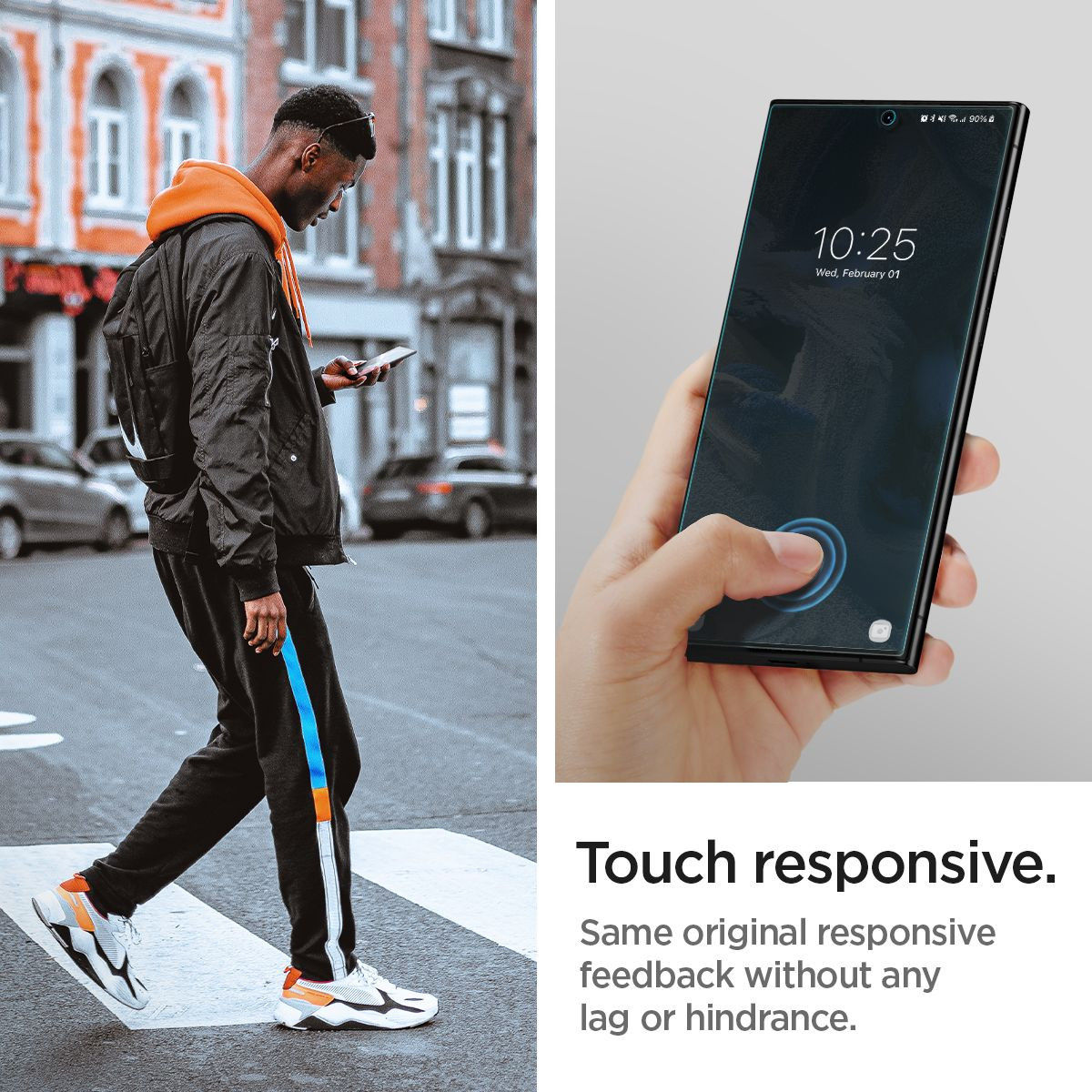 Spigen Flex iD Samsung Galaxy S23 Ultra Screen Protector Folie afbeelding 2