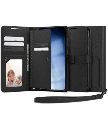 Schandalig Kietelen Omtrek Spigen Wallet S Plus Samsung Galaxy S23 Plus Hoesje Book Case Zwart |  GSMpunt.nl