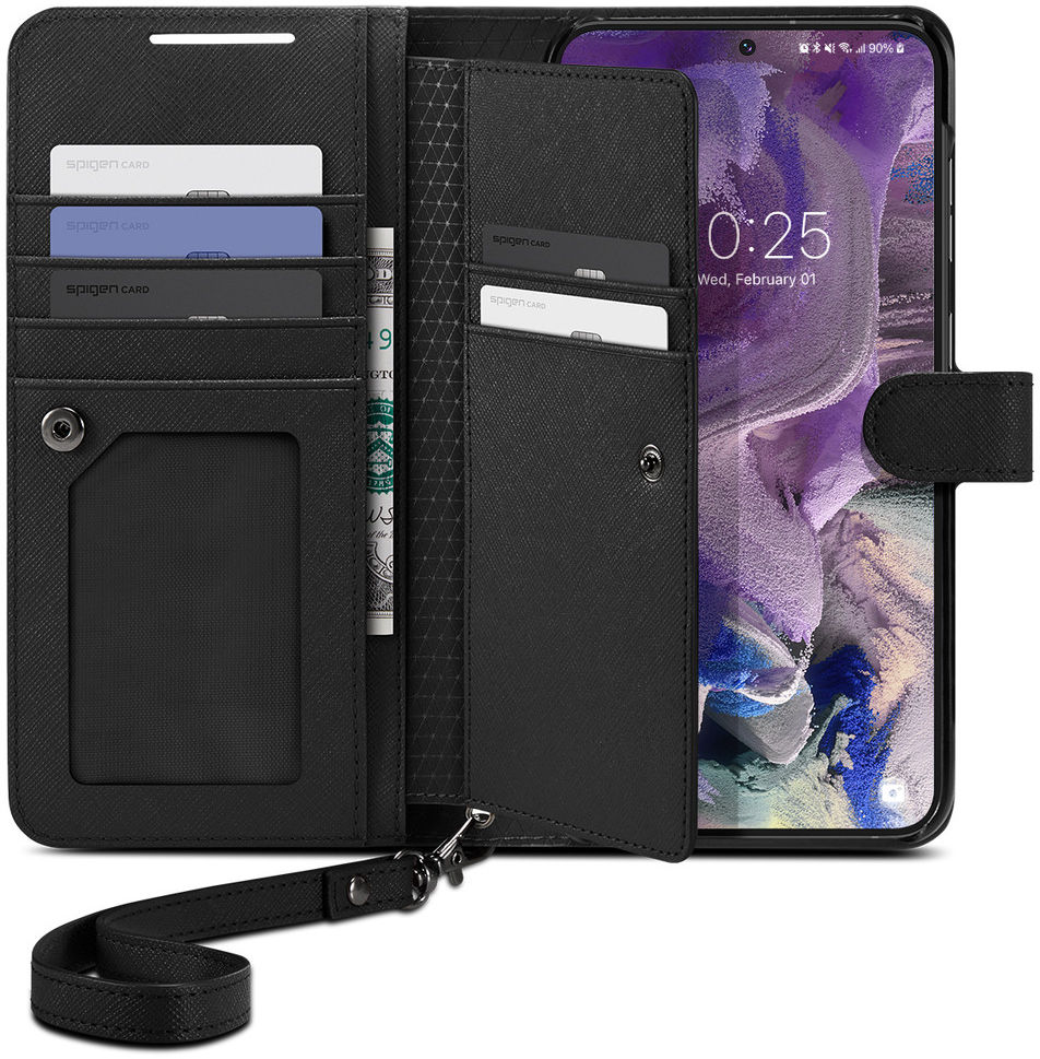 Spigen Wallet S Plus Samsung Galaxy S23 Hoesje Book Case Zwart afbeelding 1