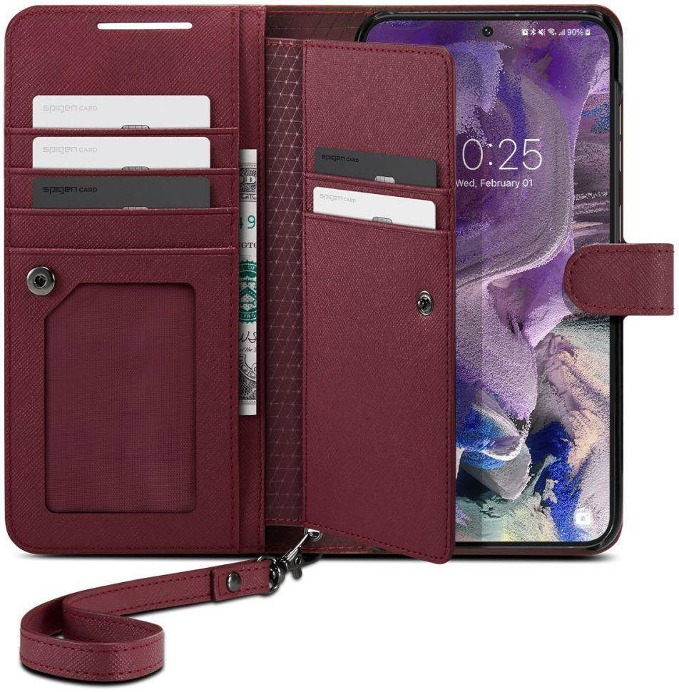 Spigen Wallet S Plus Samsung Galaxy S23 Hoesje Book Case Burgundy afbeelding 2