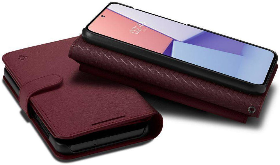 Spigen Wallet S Plus Samsung Galaxy S23 Hoesje Book Case Burgundy afbeelding 9