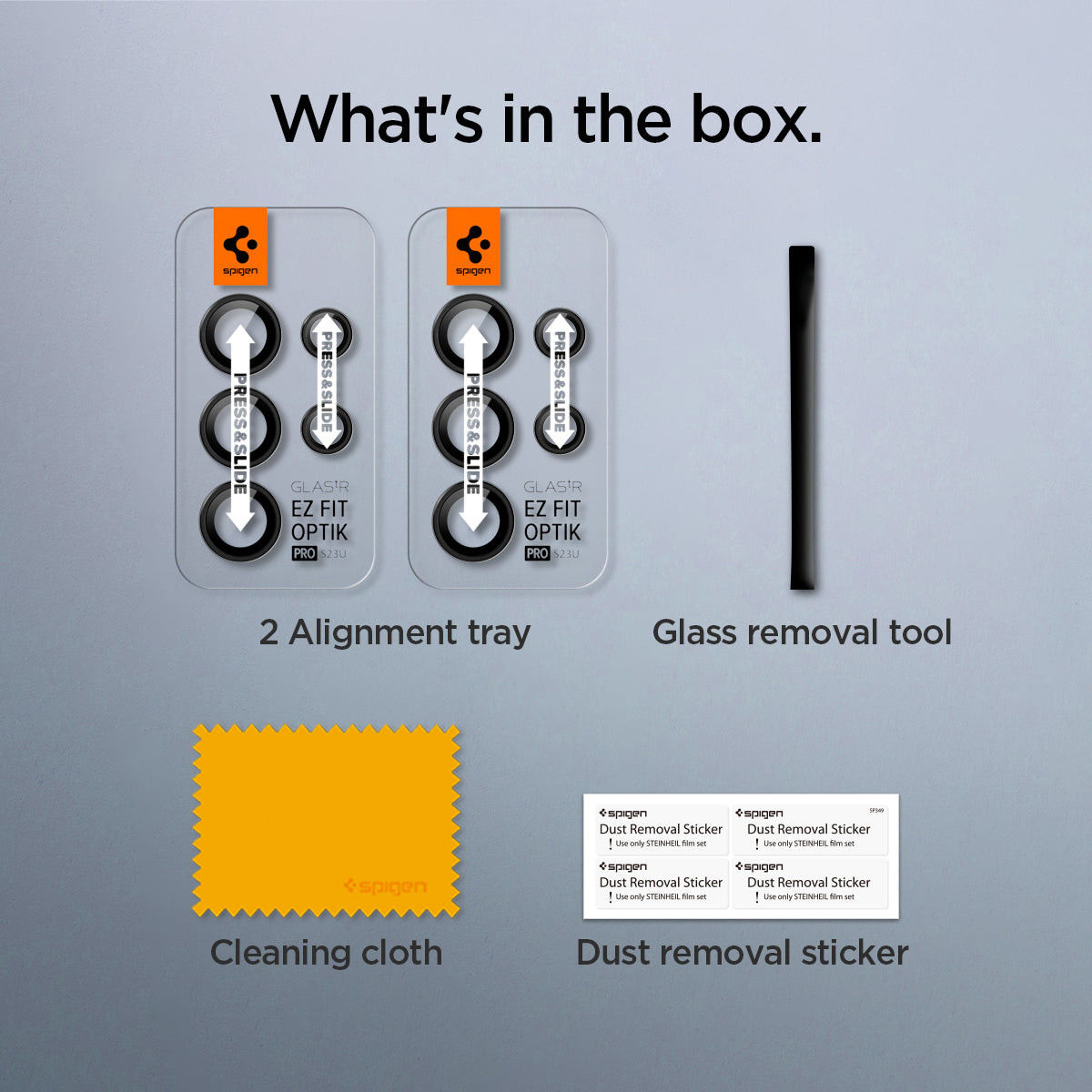 Spigen Optik Samsung Galaxy S23/S23 Plus Camera Lens Protector 2-Pack afbeelding 9