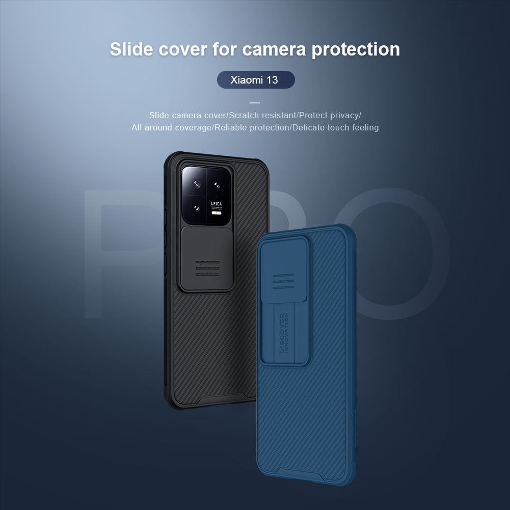 Nillkin CamShield Xiaomi 13 Hoesje met Camera Slider Back Cover Blauw afbeelding 7
