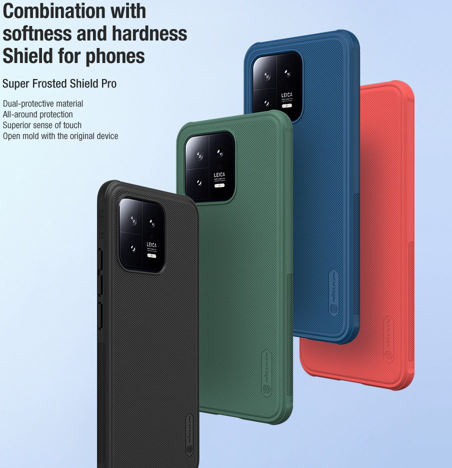 Nillkin Super Frosted Shield Xiaomi 13 Hoesje Back Cover Zwart afbeelding 6