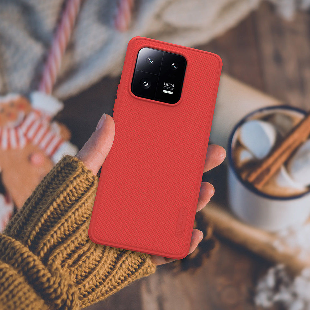 Nillkin Super Frosted Shield Xiaomi 13 Pro Hoesje Back Cover Rood afbeelding 10