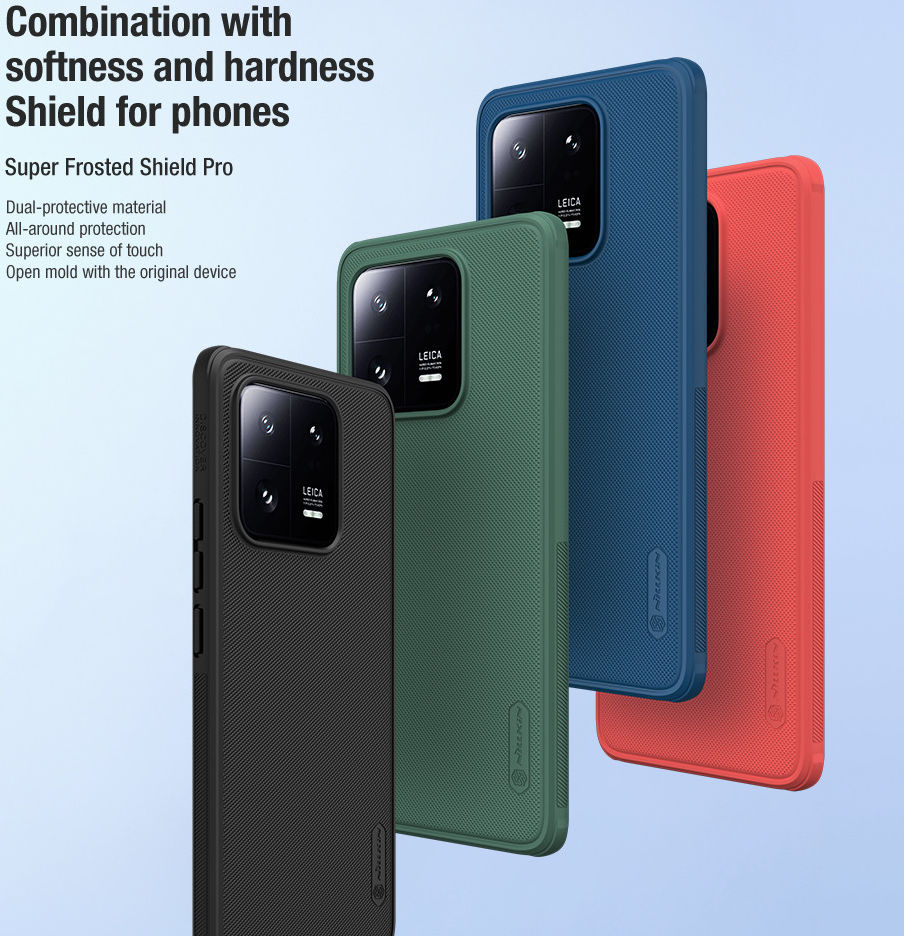 Nillkin Super Frosted Shield Xiaomi 13 Pro Hoesje Back Cover Rood afbeelding 5