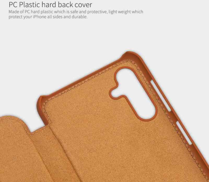 Nillkin Qin Samsung Galaxy A34 Hoesje Book Case Bruin afbeelding 4