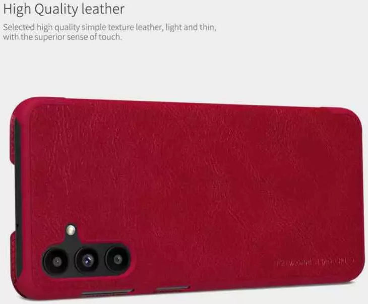 Nillkin Qin Samsung Galaxy A34 Hoesje Book Case Bruin afbeelding 7