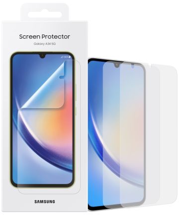 Originele Samsung Galaxy A34 Screen Protector Display Folie (2-Pack) Screen Protectors