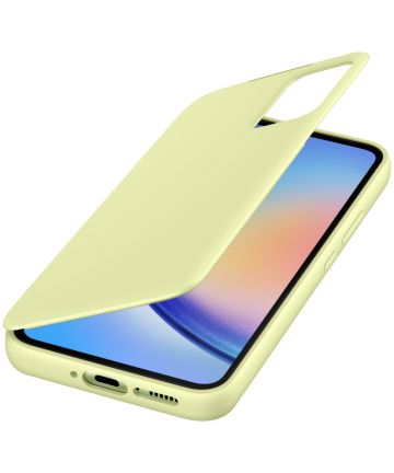 Origineel Samsung Galaxy A34 Hoesje Smart View Wallet Case Groen Hoesjes