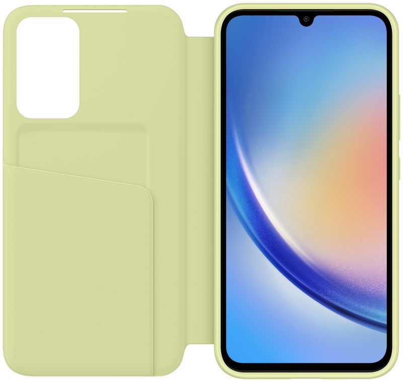 Origineel Samsung Galaxy A34 Hoesje Smart View Wallet Case Groen afbeelding 2