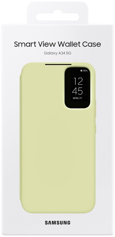 Origineel Samsung Galaxy A34 Hoesje Smart View Wallet Case Groen afbeelding 7