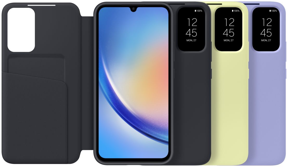 Origineel Samsung Galaxy A34 Hoesje Smart View Wallet Case Groen afbeelding 8