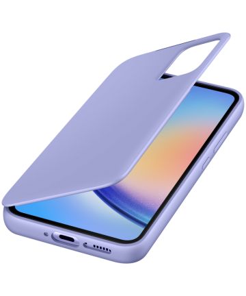 Origineel Samsung Galaxy A34 Hoesje Smart View Wallet Case Paars Hoesjes