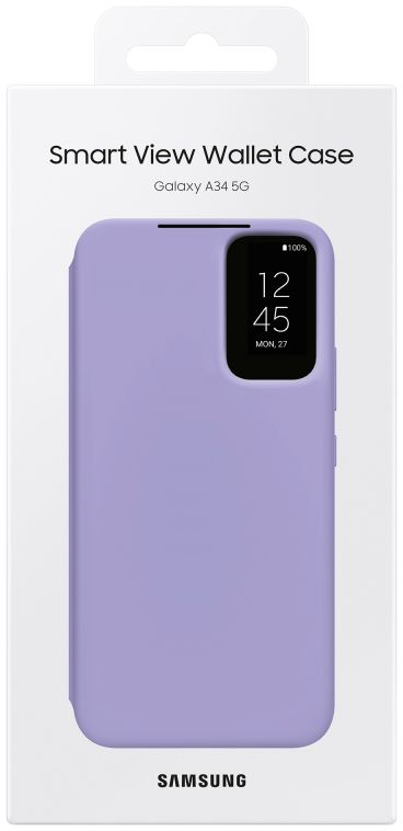 Origineel Samsung Galaxy A34 Hoesje Smart View Wallet Case Paars afbeelding 7