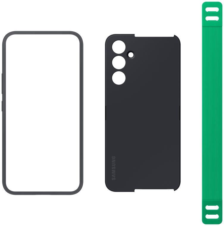 Origineel Samsung Galaxy A54 Hoesje Haze Grip Case met Strap Zwart afbeelding 6