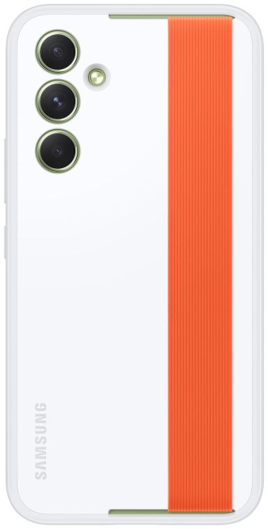 Origineel Samsung Galaxy A54 Hoesje Haze Grip Case met Strap Wit afbeelding 1
