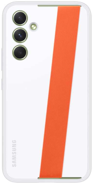 Origineel Samsung Galaxy A54 Hoesje Haze Grip Case met Strap Wit afbeelding 3