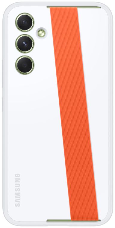 Origineel Samsung Galaxy A54 Hoesje Haze Grip Case met Strap Wit afbeelding 4