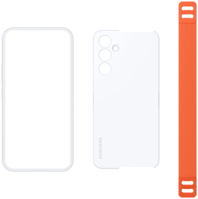 Origineel Samsung Galaxy A54 Hoesje Haze Grip Case met Strap Wit afbeelding 6