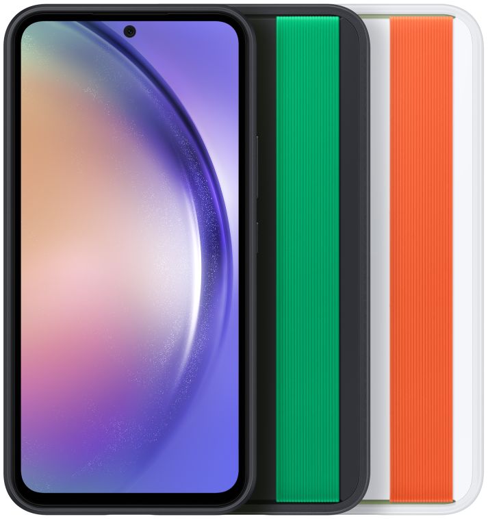 Origineel Samsung Galaxy A54 Hoesje Haze Grip Case met Strap Wit afbeelding 8