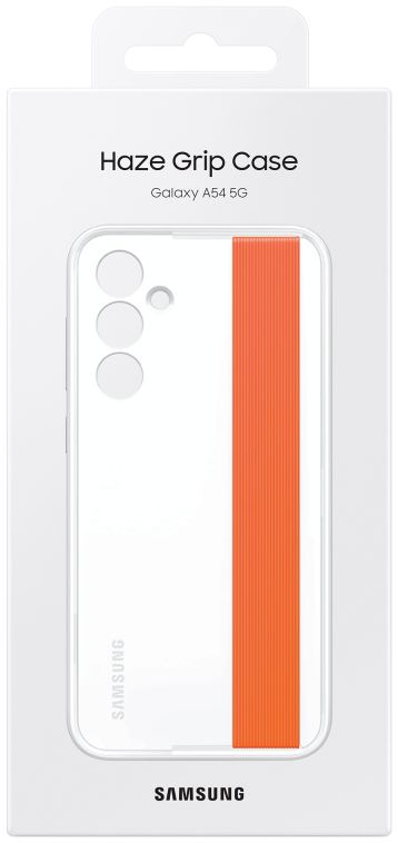 Origineel Samsung Galaxy A54 Hoesje Haze Grip Case met Strap Wit afbeelding 7