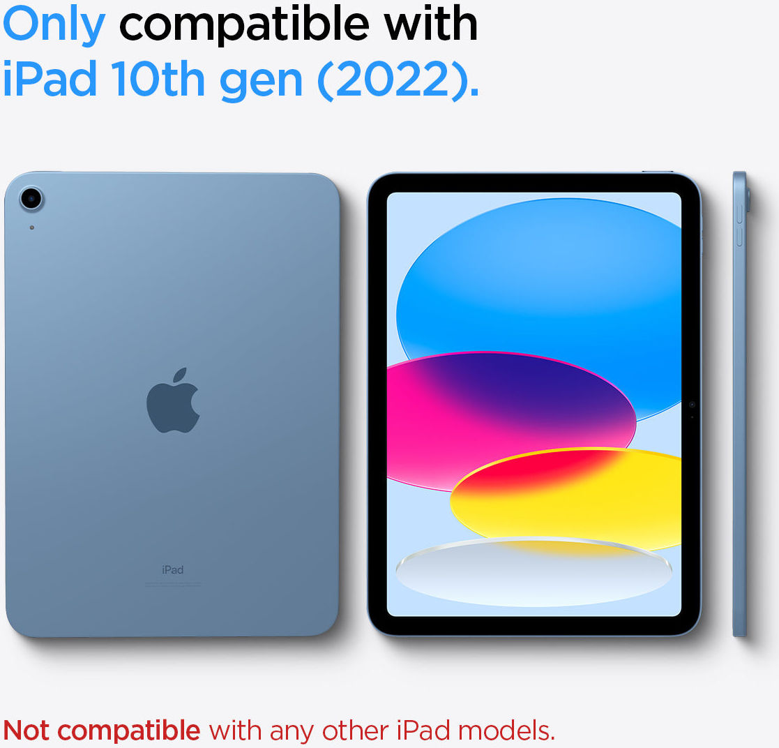 Spigen Liquid Air Apple iPad 10.9 (2022) Hoesje Back Cover Zwart afbeelding 11