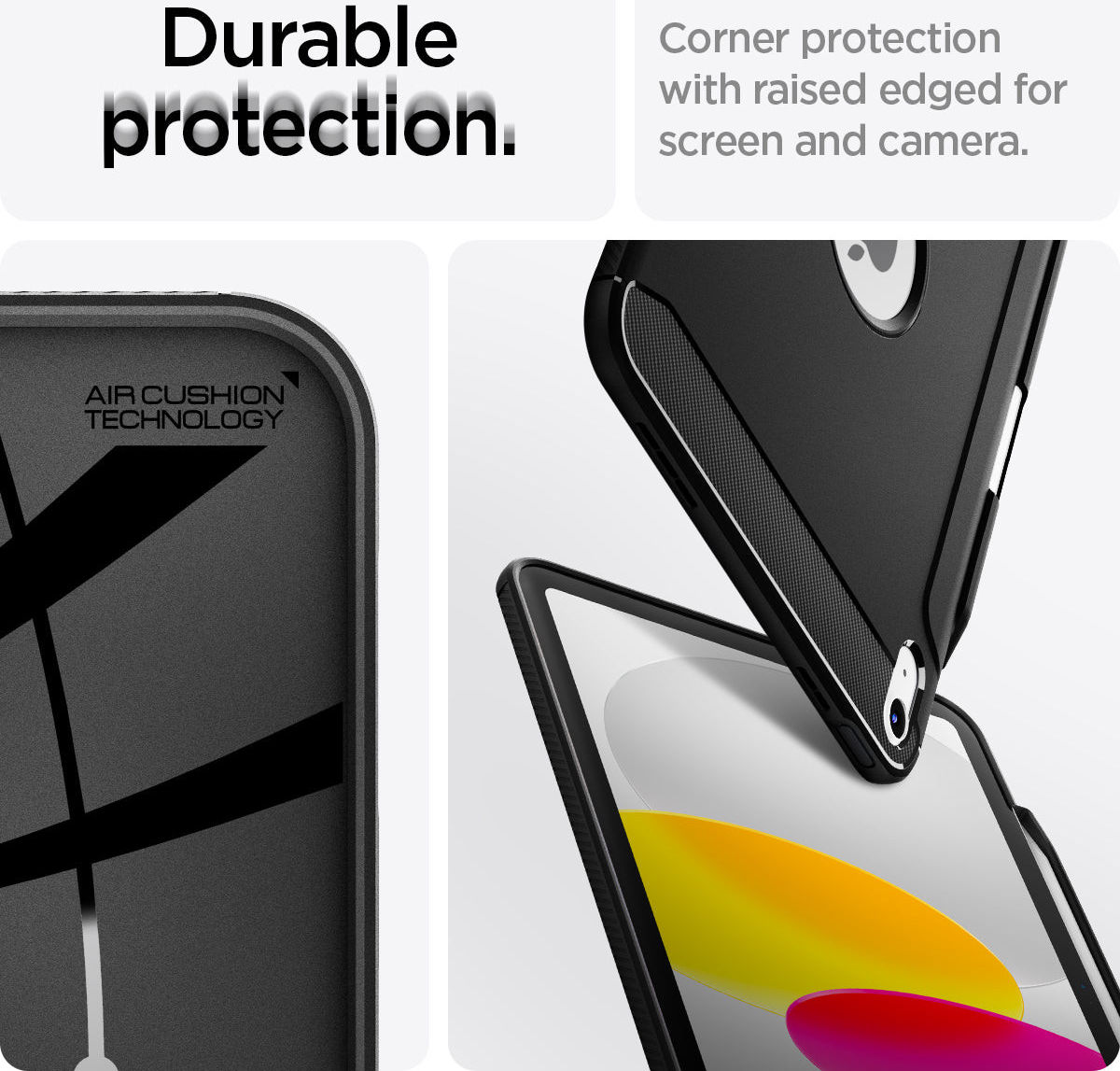 Spigen Rugged Armor Apple iPad 11 (2025) / 10.9 (2022) Hoesje Back Cover Zwart afbeelding 13