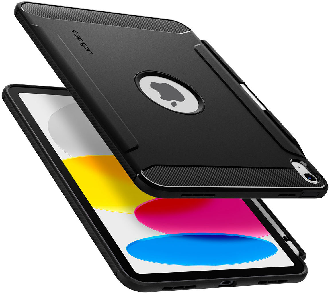 Spigen Rugged Armor Apple iPad 11 (2025) / 10.9 (2022) Hoesje Back Cover Zwart afbeelding 2
