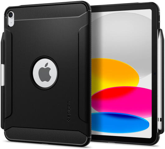 Spigen Rugged Armor Apple iPad 11 (2025) / 10.9 (2022) Hoesje Back Cover Zwart afbeelding 1