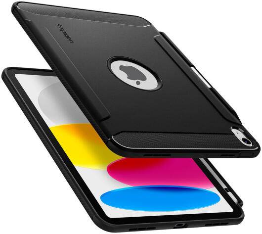 Spigen Rugged Armor Apple iPad 11 (2025) / 10.9 (2022) Hoesje Back Cover Zwart afbeelding 2