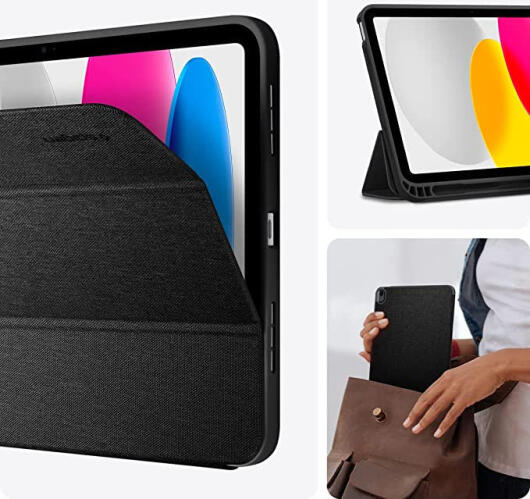 Spigen Urban Fit Apple iPad 11 (2025) / 10.9 (2022) Hoes Book Case Zwart afbeelding 2