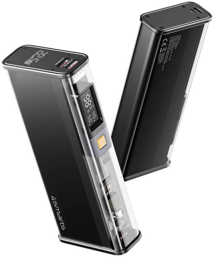 4smarts Powerbank 18.000 mAh met PD en QC 22.5W Digitale Display Zwart afbeelding 2