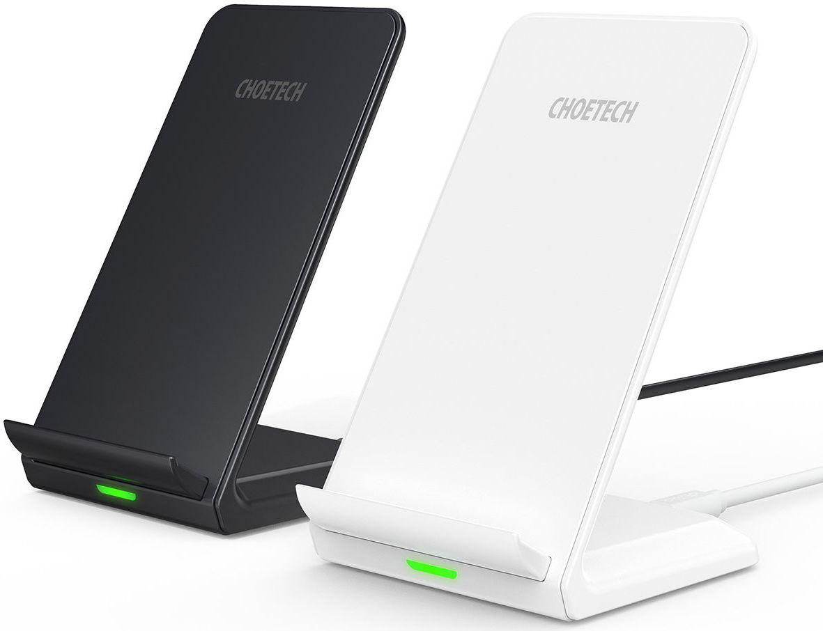 Choetech Wireless Charging Stand Bureau Houder 10W Zwart/Wit (2-Pack) afbeelding 1