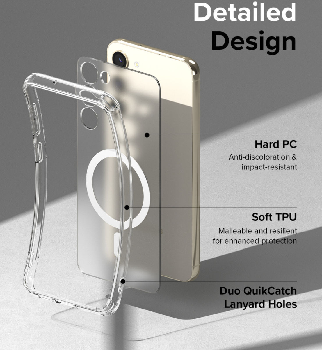 Ringke Fusion Magnetic Samsung Galaxy S23 Hoesje MagSafe Transparant afbeelding 11