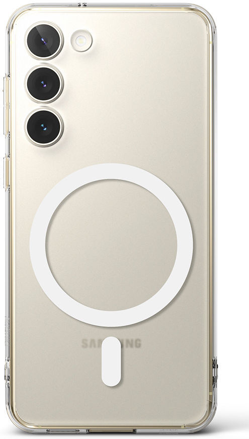 Ringke Fusion Magnetic Samsung Galaxy S23 Hoesje MagSafe Transparant afbeelding 2