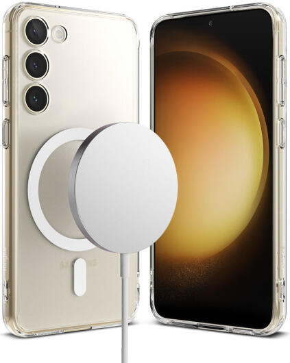 Ringke Fusion Magnetic Samsung Galaxy S23 Hoesje MagSafe Transparant afbeelding 1