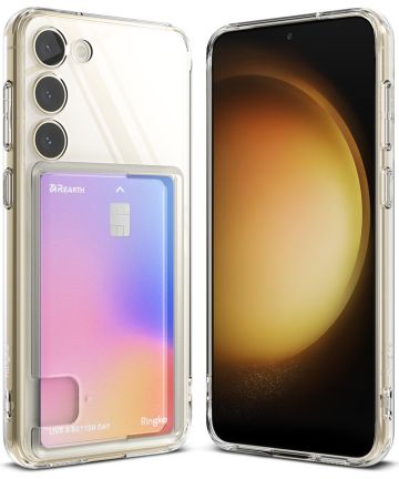 Ringke Fusion Card Samsung Galaxy S23 Hoesje Kaarthouder Transparant Hoesjes
