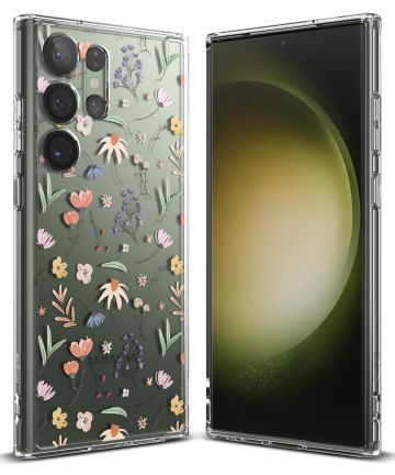 Ringke Fusion Samsung Galaxy S23 Ultra Hoesje Back Cover Flower Hoesjes